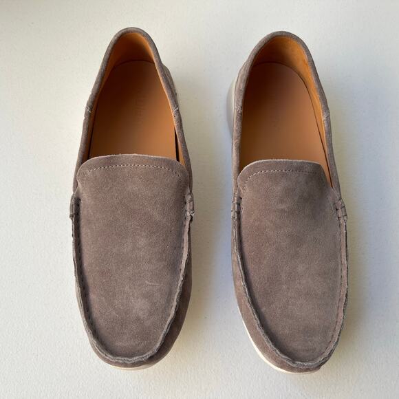 Olukai Ka\'a Suede Loafers Men\'s 11.5 Gray Drop-In Heel Minimalist Old Money NEW main image 10